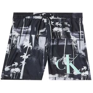 Klein Badeshorts - Drawstring - Palm Black Aop - Calvin Klein - 8-10 År (128-140) - Badetøj