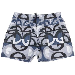 Dolce & Gabbana Badeshorts - Grå/blå M. Logoer - Dolce & Gabbana - 2 År (92) - Badetøj