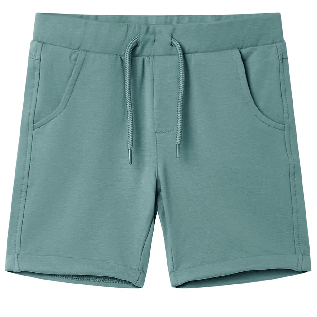 vidaXL Pantalones cortos infantiles con cordón color azul petróleo claro 104