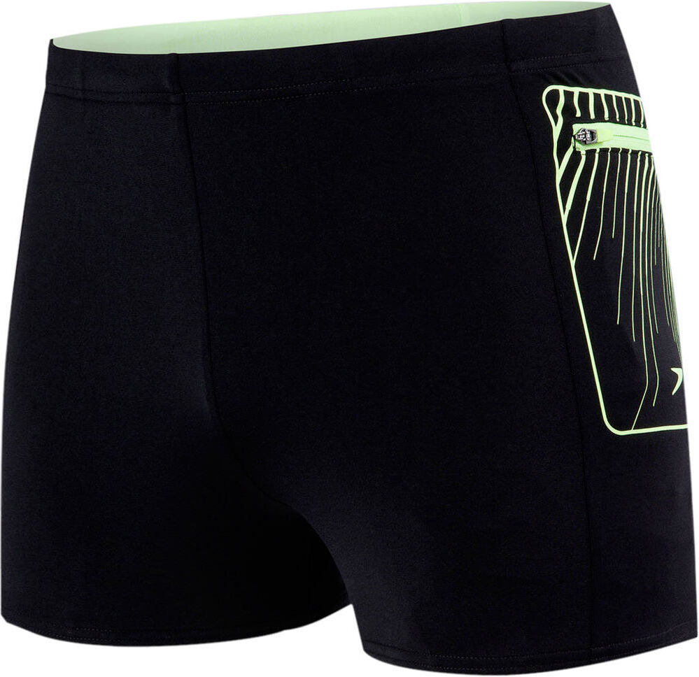 Speedo contrast pocket aquashort am bañador natación hombre Negro (38)