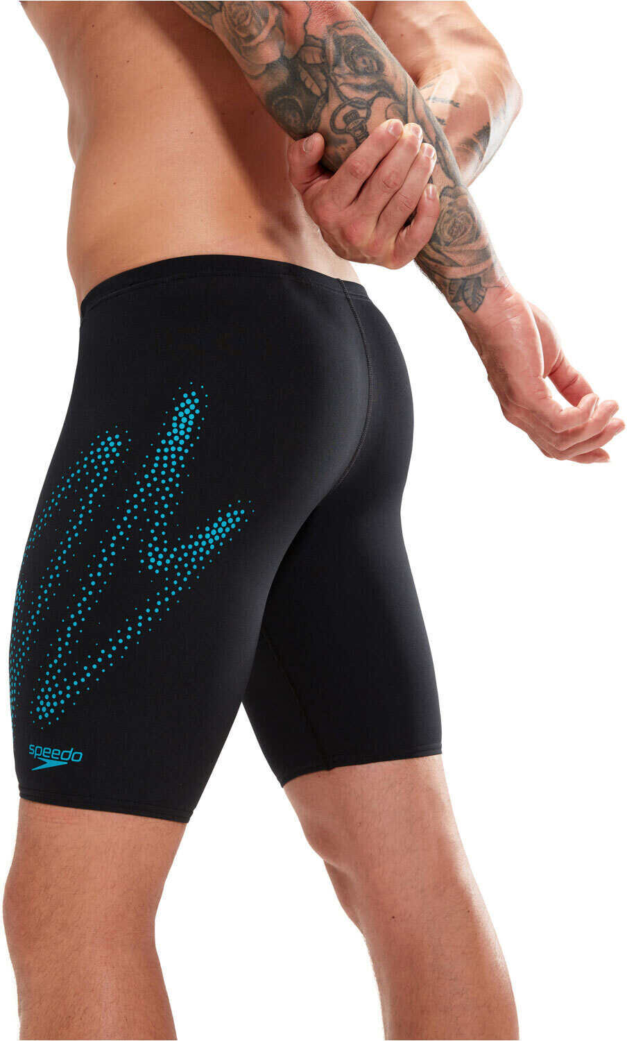 Speedo hyper boom placement jammer bañador natación hombre Negro (42)