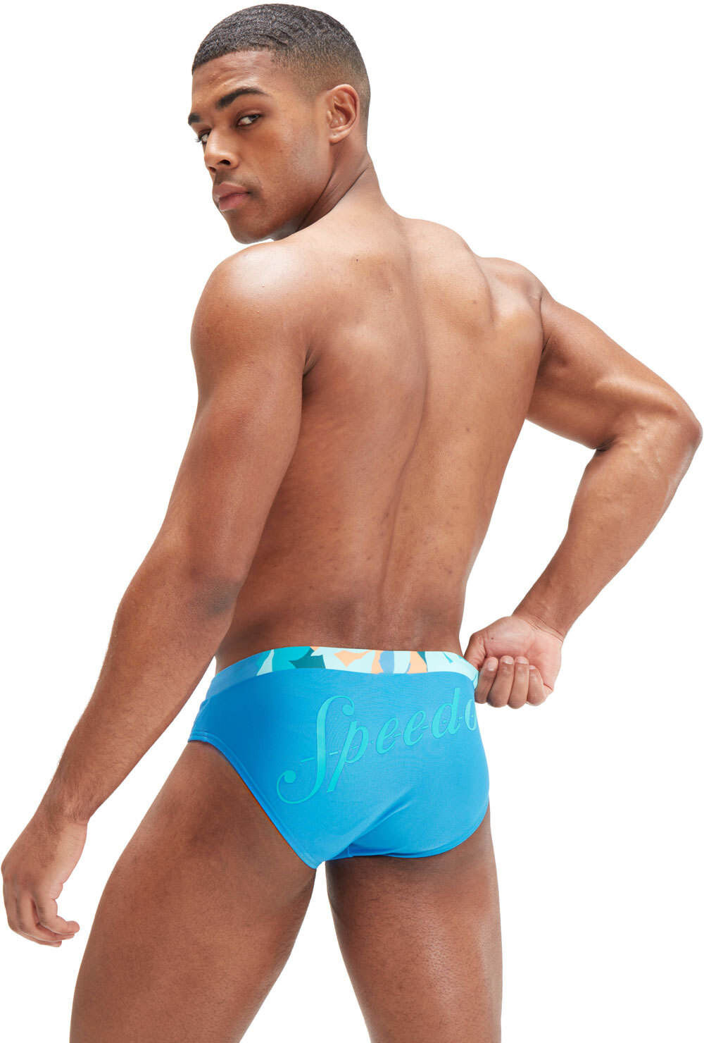 Speedo mens 7cm logo brief bañador natación hombre Azul (46)