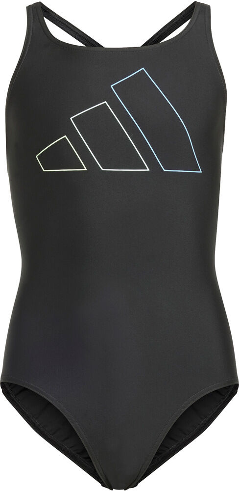 Adidas big bars bañador natación niña Negro (128)