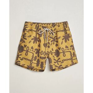 OAS Printed Swimshorts Galbanum - Musta - Size: One size - Gender: men