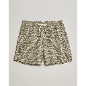 Altea Printed Swim Shorts Green - Musta - Size: One size - Gender: men