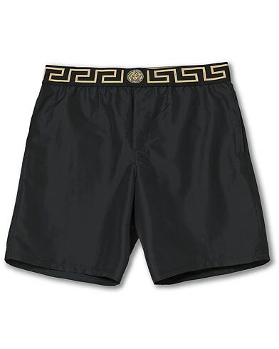 Versace Greca Border Swim Trunks Black