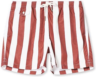 Morris Duke Block Stripe Swimshorts Red/White