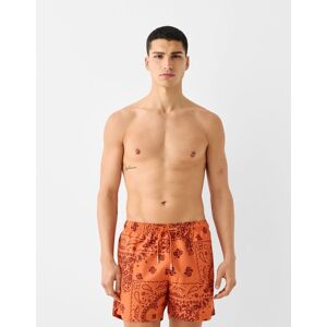 Bershka Short De Bain Imprimé Homme M Orange - Publicité