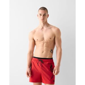 Bershka Short De Bain Sport Imprimé Homme M Rouge - Publicité