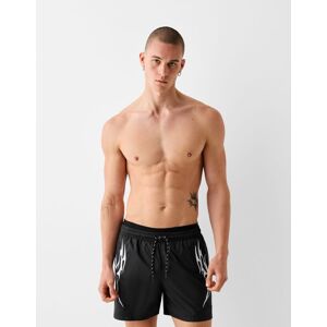 Bershka Short De Bain Sport Imprimé Homme M Noir - Publicité