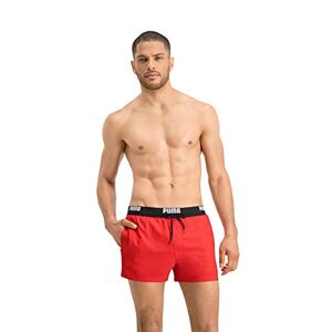 Puma SWIM MEN LOGO SHORT LENGTH SWIM SHORTS 1P, Rouge, XXL - Publicité