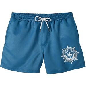 Blancheporte Short de bain uni motif contrasté - BlancheporteIl vous suivra à la plage comme à la piscine... Avec son coloris actuel et sa fantaisie contrastée sur une jambe, le short de bain invite à une décontraction stylée et confortable.40/42Bleu