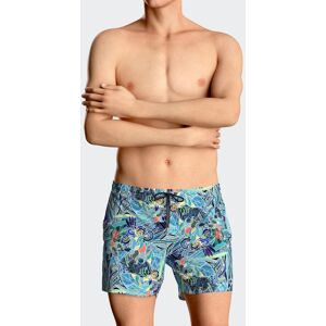 IMPETUS Short de bain imprime tropicale BLEU L homme