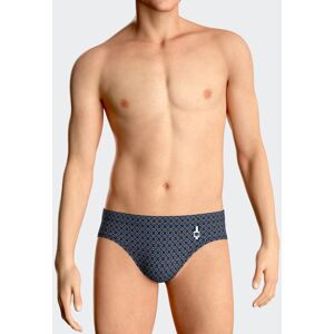 IMPETUS Slip de bain micromotif geometrique BLEU MARINE L homme