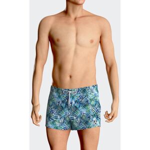 IMPETUS Short de bain court imprime exotique BLEU S homme