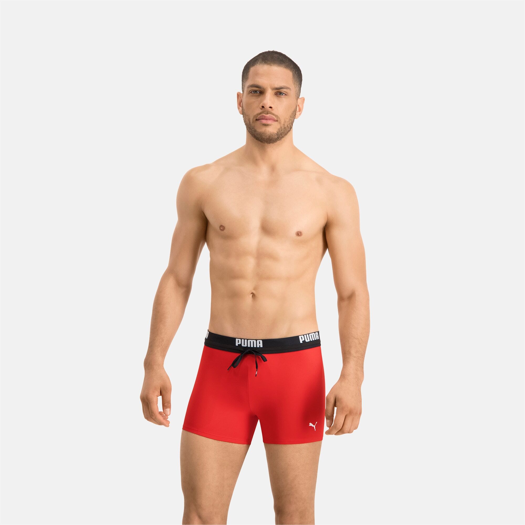 PUMA Boxer court de natation Swim Logo homme, Rouge, Taille XS, Vêtements