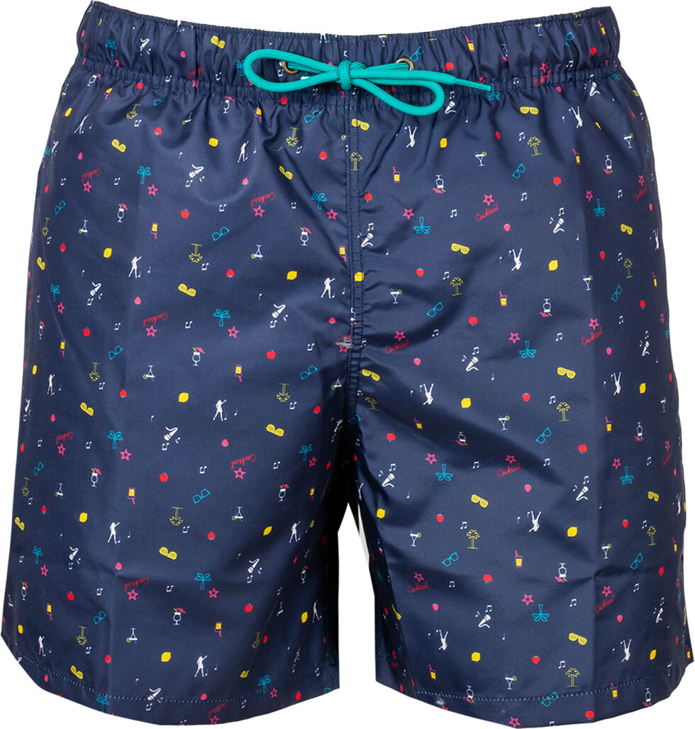 Eminence Short de bain Eminence bleu marine à motifs festifs multicolores - BLEU MARINE - L