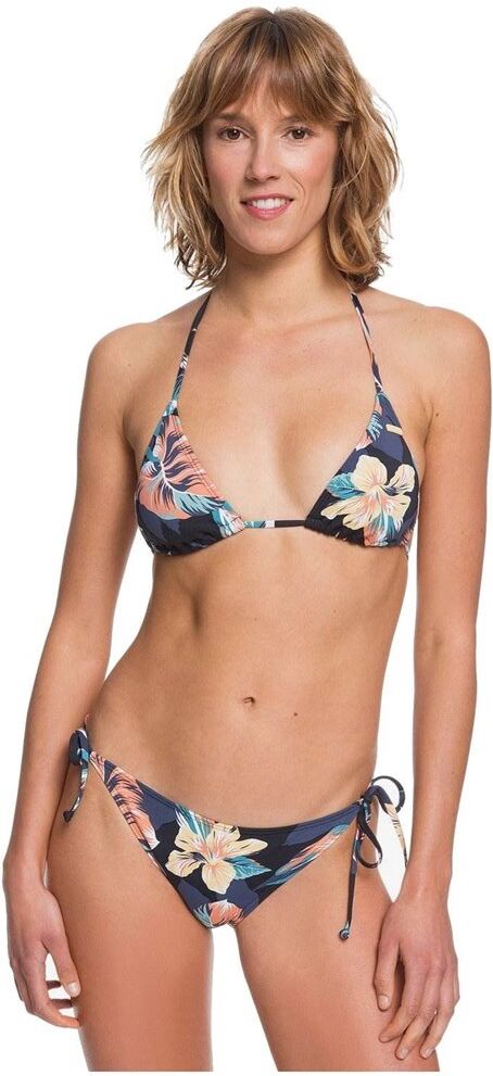 roxy μαγιό printed beach classics tiki tri  - black-cora