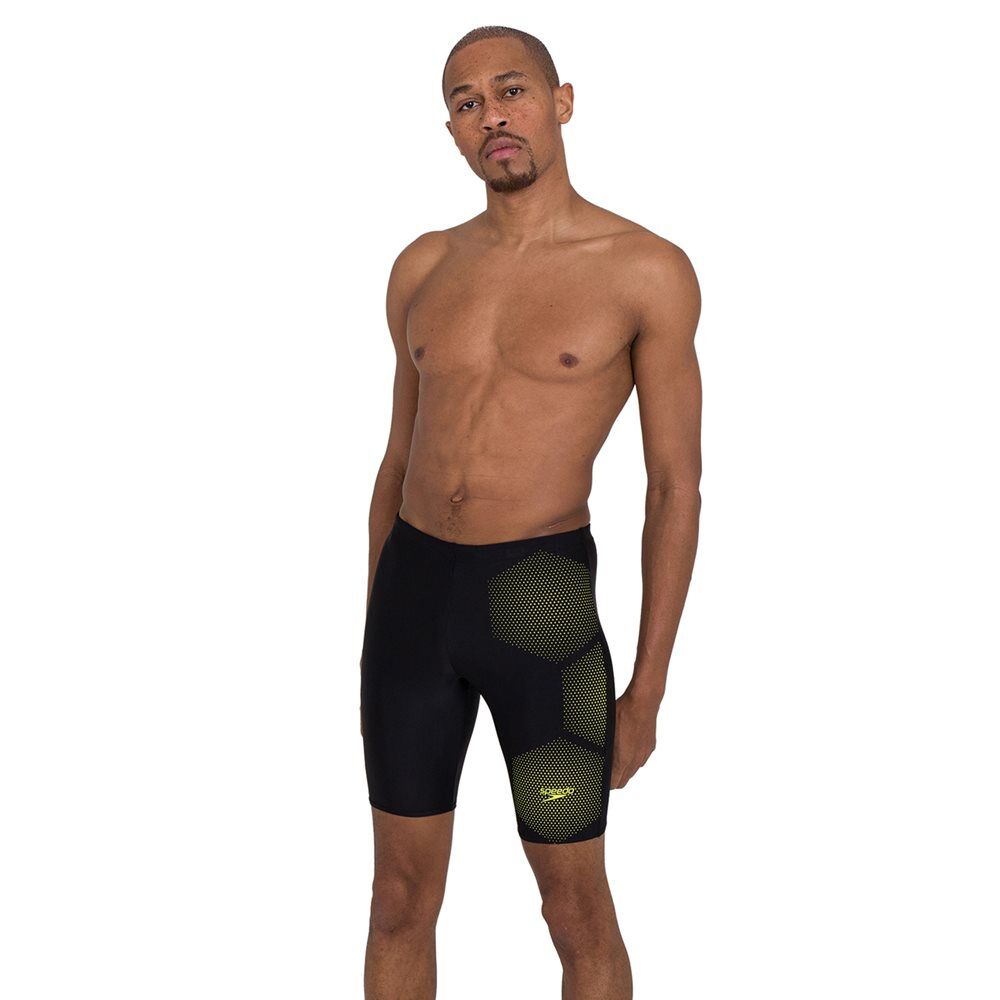 speedo ανδρικό μαγιό tech placement jammer  - black-yell