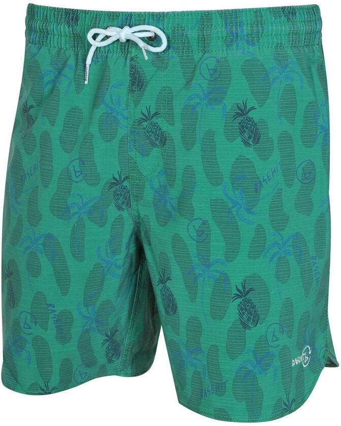 basehit small pineapple  palm beach shorts  - brig green