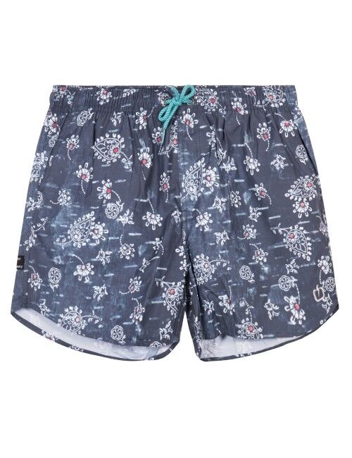 EMERSON MEN'S PRINTED VOLLEY SHORTS (181.EM502.71-PR130 BLUE)