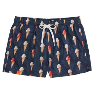 SUN68 Boxer Da Mare Uomo Art H31108 0796 Colore Blu Navy E Corallo Misura A Scelta BLU NAVY E CORALLO