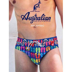 Australian Slip da mare uomo con stampa disegni Slip Mare uomo Blu taglia 54