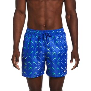 Nike Costume da Bagno pantaloncini Shorts UOMO Swim Volley Swoosh 5 Azzurro