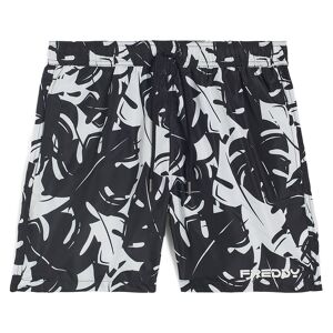 Freddy Short da mare fantasia tropicale bicolore con tasche Nero Uomo Extra Large