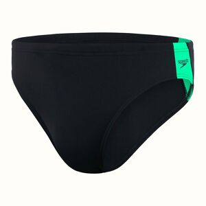 Speedo Costume Intero Piscina Slip Boom Logo Splice Nero Verde Uomo 50