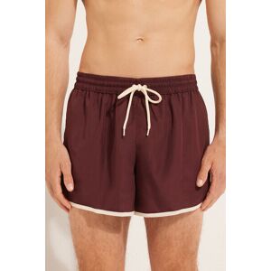 Tezenis Costume Boxer Corto Piping Riciclato Uomo Bordeaux Tamaño L