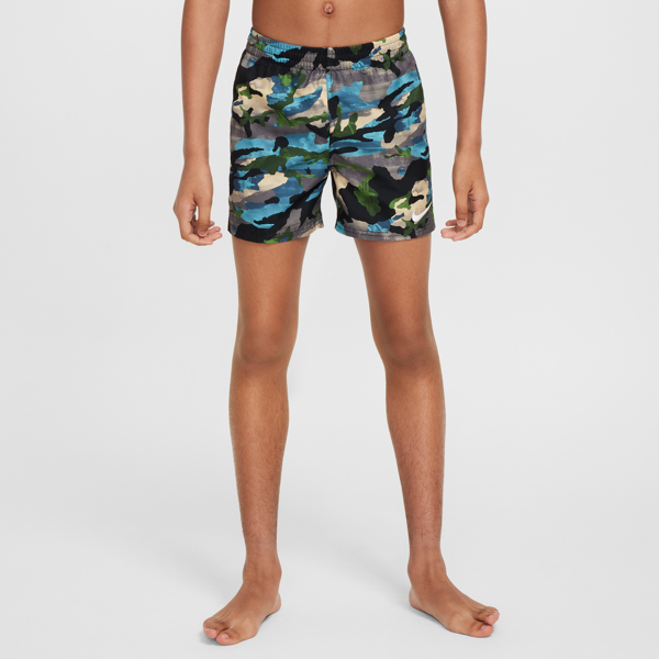 nike shorts volley  swim classic camo 10 cm – ragazzo - nero