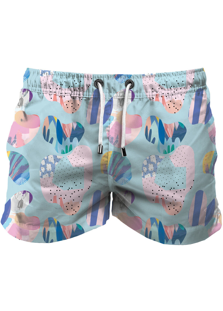 FRANKS BOARDSHORT MID CORAL BLUE M