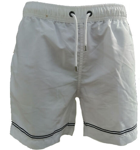 FRANKS BOARDSHORT MID WHITE EMBROIDERED M