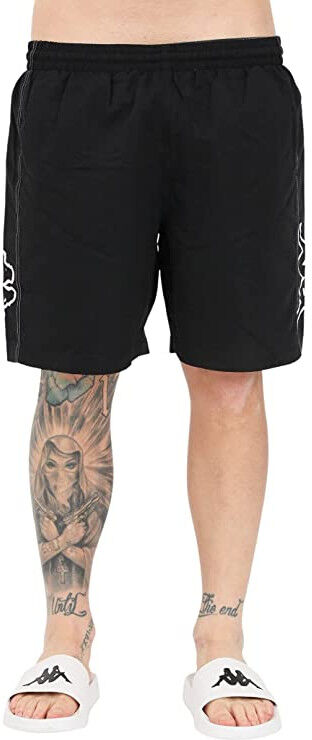 Kappa Costume da Bagno shorts pantaloncini UOMO Nero LOGO WOGOZ