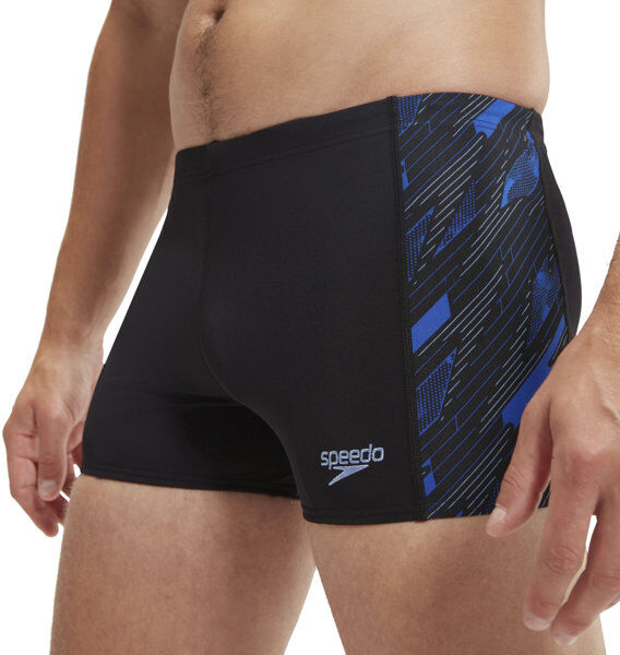 Speedo Hyperboom Panel Aquashort - costume piscina - uomo Black/Blue 34