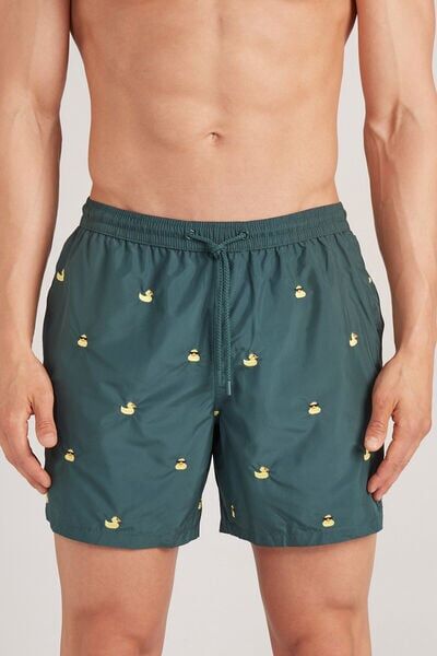 Intimissimi Costume Boxer Mare Ricamo Paperelle Uomo Verde Taglia L