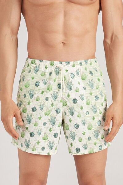 Intimissimi Costume Boxer Mare Stampa Cactus e Mappa Uomo Verde Taglia M