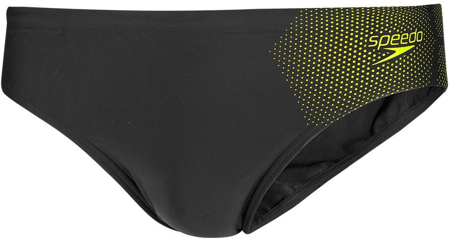 Speedo Costume Slip Tech Placement 7cm Nero Giallo Uomo 52