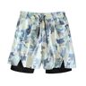 LXJYDN Swimming trunks Men Trendy Printed Quick-Drying Swimming Trunks With Elastic Waist And Beach Trunks-C5-L