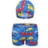 LXJYDN Swimming trunks 2-Pack Cute Cartoon Print Swim Trunks And Cap Quick-Dry Boys Swim Trunk Set-Set 1-Xxl