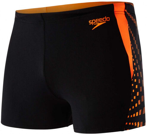 Speedo aquashort polyester heren zwart/oranje - Zwart,Oranje