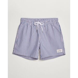 GANT Striped Seersucker Swimshorts Deep Blue