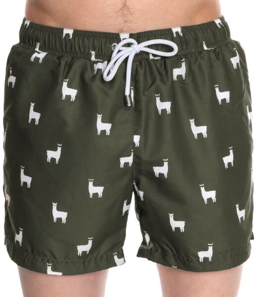 Panos Emporio Classic Llama Swim Shorts - Darkgreen * Kampanje *