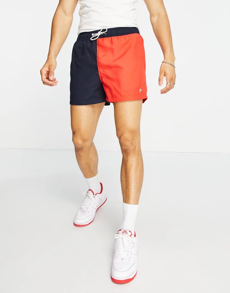 New Look colour block swim shorts in navy  Navy