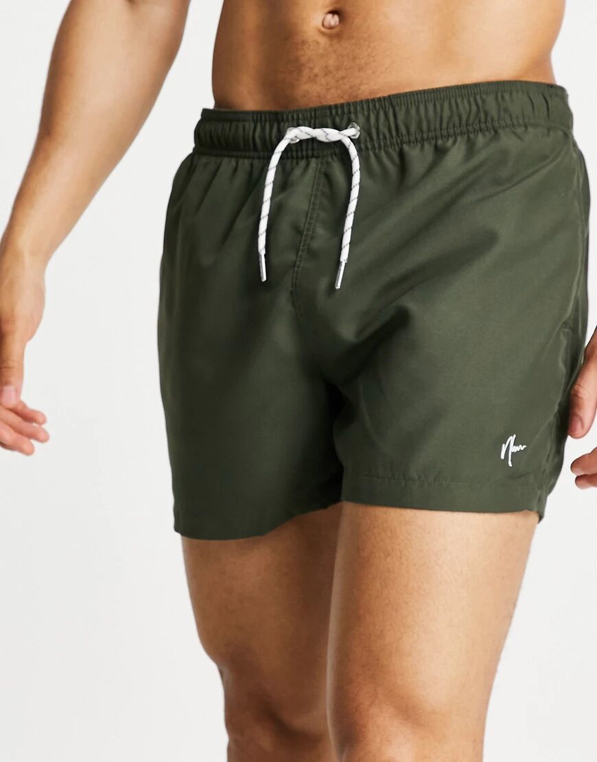 New Look swim shorts in khaki-Green  Green