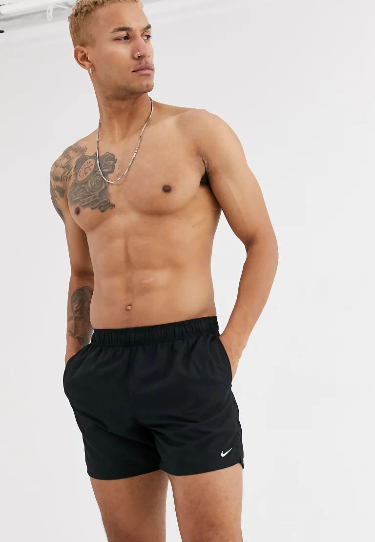 Nike Swimming super short volley swim shorts in black  Black