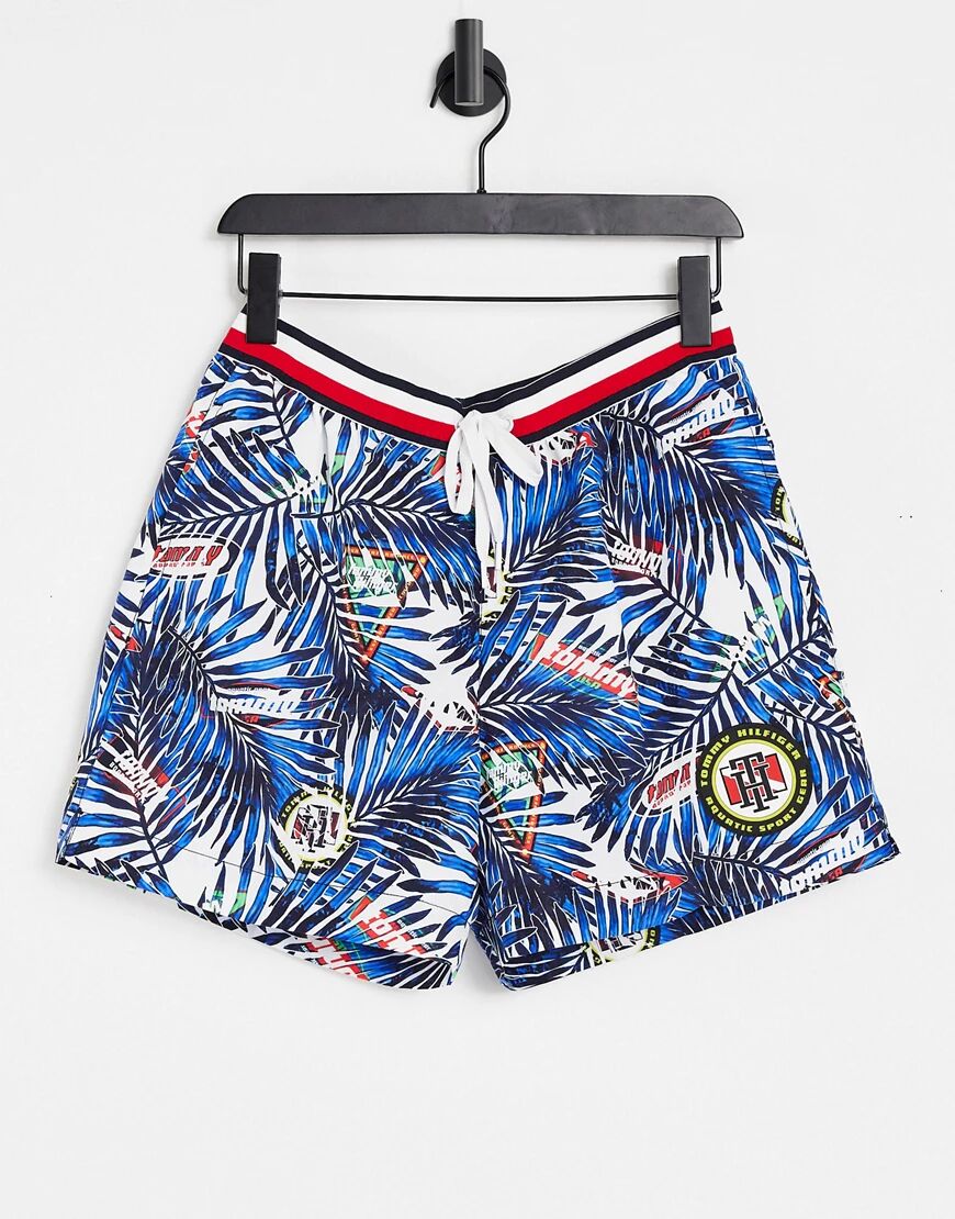 Tommy Hilfiger drawstring swim shorts in tropical print-Multi  Multi