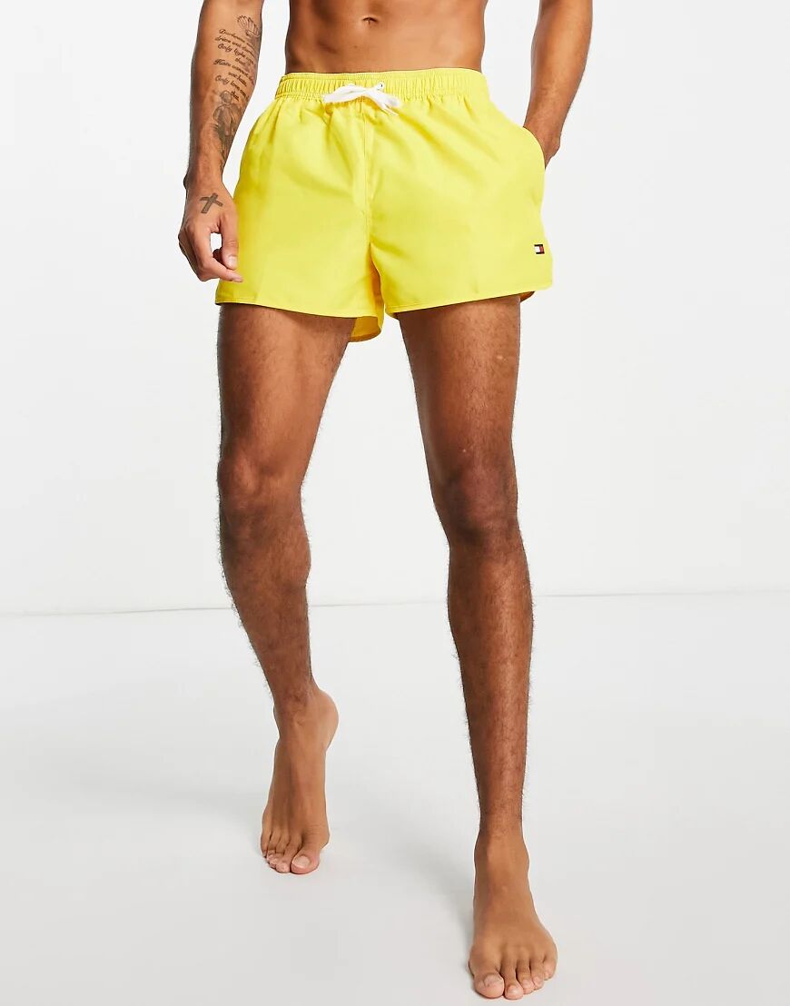 Tommy Hilfiger drawstring swim shorts in yellow  Yellow