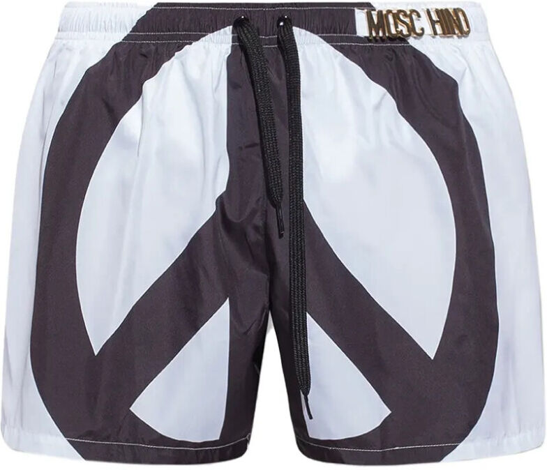 Moschino Swim shorts with logo Hvit Male